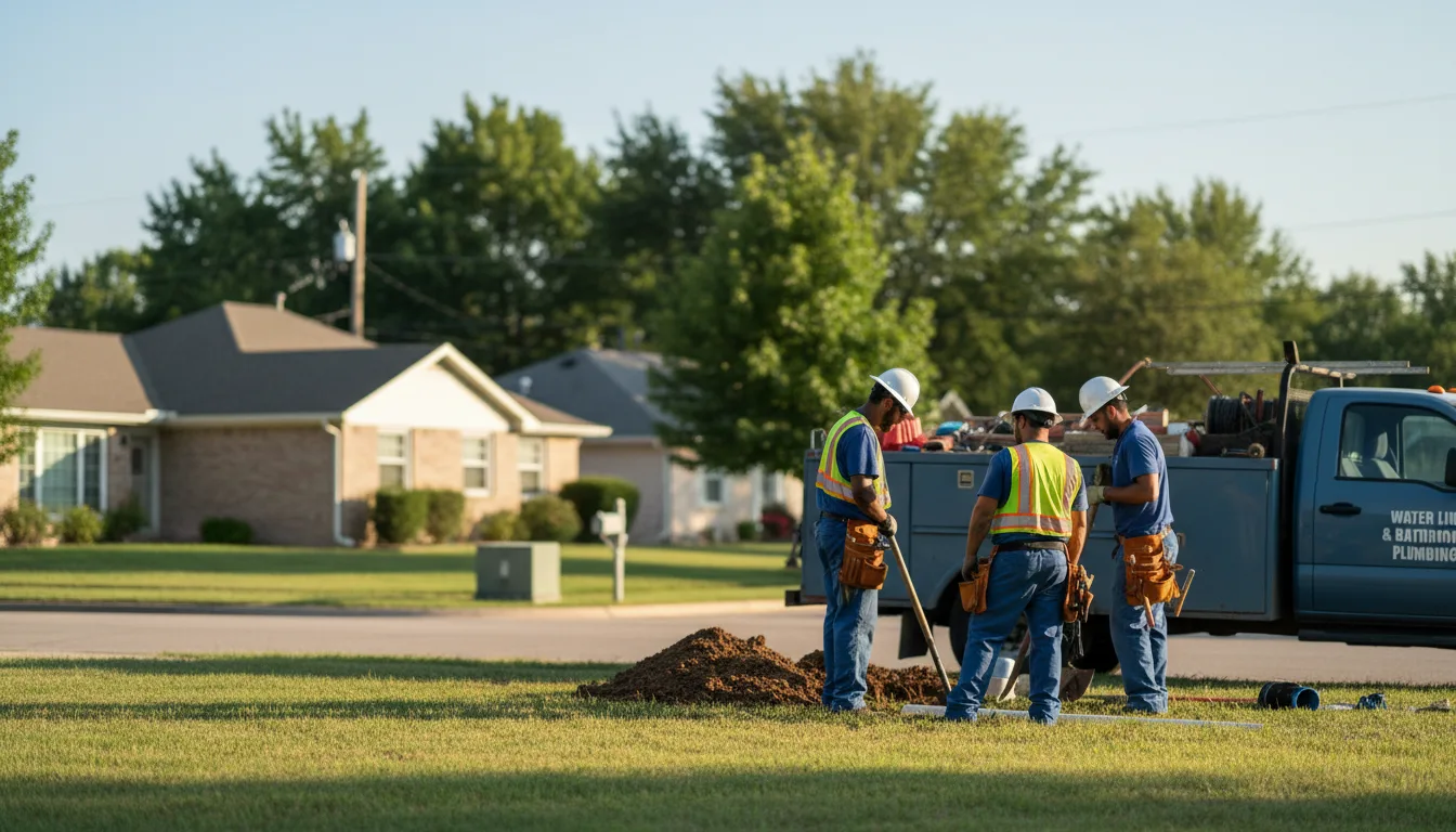 Residential water line and bathroom plumbing service in Windham, OH